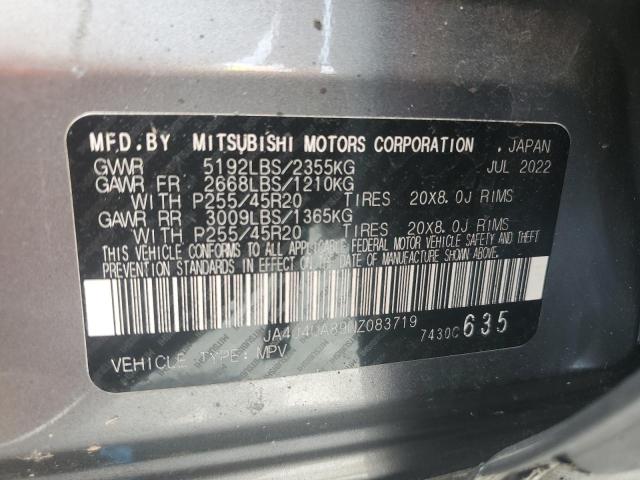 2022 MITSUBISHI OUTLANDER JA4J4UA89NZ083719