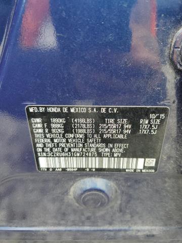 2016 HONDA HR-V LX 3CZRU6H31GM724875