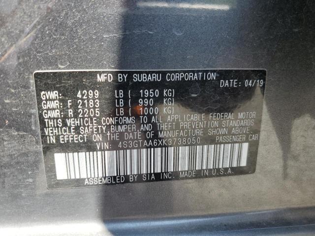2019 SUBARU IMPREZA 4S3GTAA6XK3738050