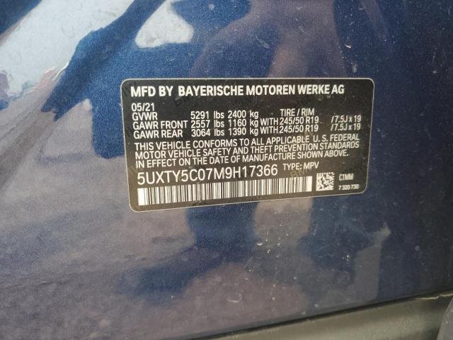 2021 BMW X3 XDRIVE3 - 5UXTY5C07M9H17366