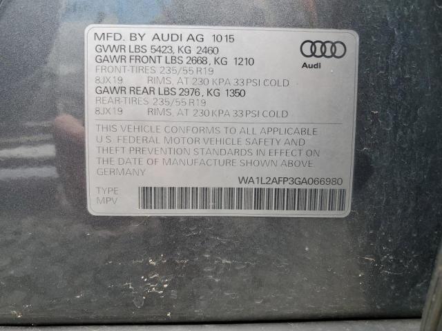 2016 AUDI Q5 PREMIUM - WA1L2AFP3GA066980