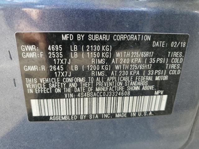 2018 SUBARU OUTBACK 2. - 4S4BSACC0J3324608