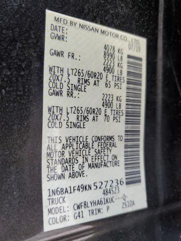 2019 NISSAN TITAN XD S 1N6BA1F49KN527236