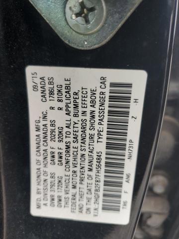 2015 HONDA CIVIC EX - 2HGFB2F87FH564845