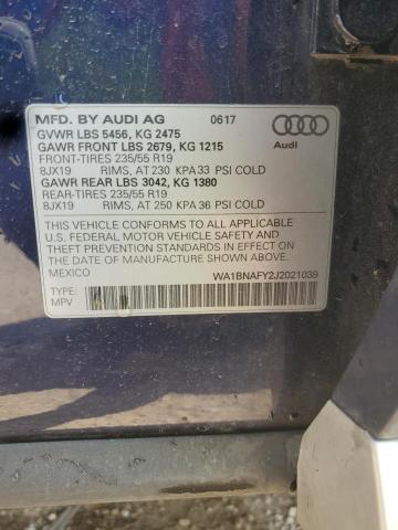 2018 AUDI Q5 PREMIUM - WA1BNAFY2J2021039