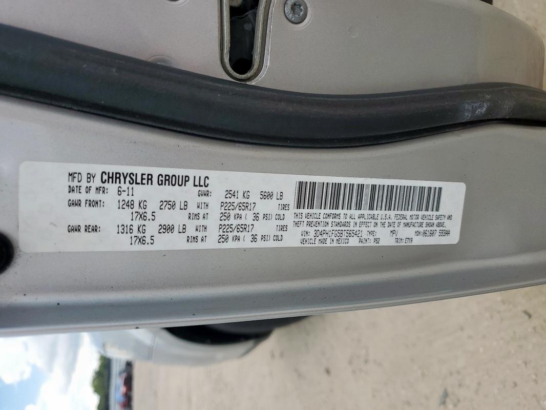 3D4PH1FG5BT565421 2011 DODGE JOURNEY