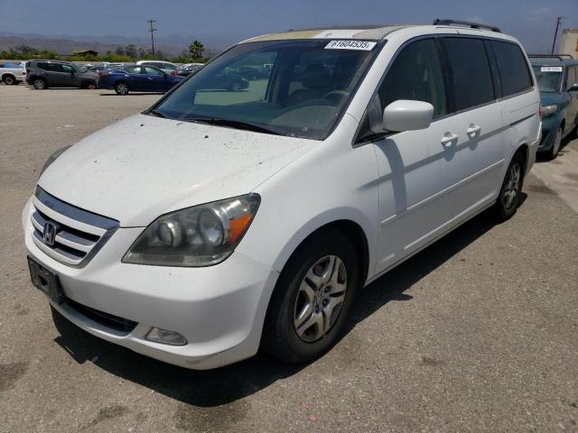 HONDA ODYSSEY EX 2007 white  gas 5FNRL38757B095555 photo #1