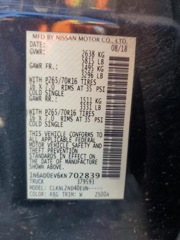 2019 NISSAN FRONTIER S 1N6AD0EV6KN702839