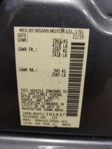 2020 NISSAN ALTIMA SV - 1N4BL4DV7LC191437