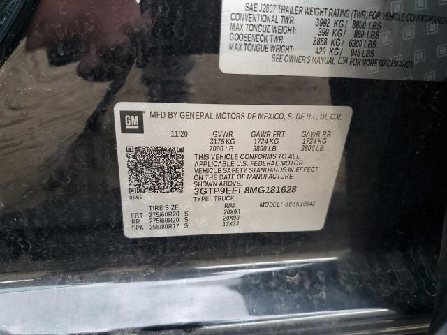 2021 GMC SIERRA K15 - 3GTP9EEL8MG181628