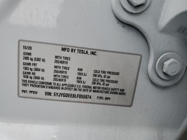 2020 TESLA MODEL Y - 5YJYGDEE8LF055974