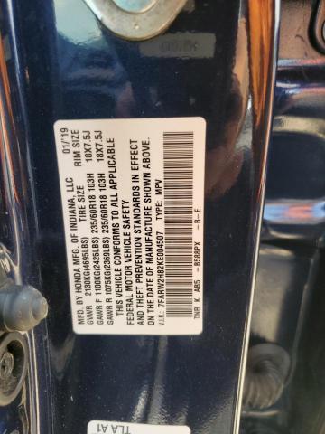 2019 HONDA CR-V EXL 7FARW2H82KE004507