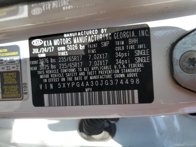 2018 KIA SORENTO LX 5XYPG4A30JG374498
