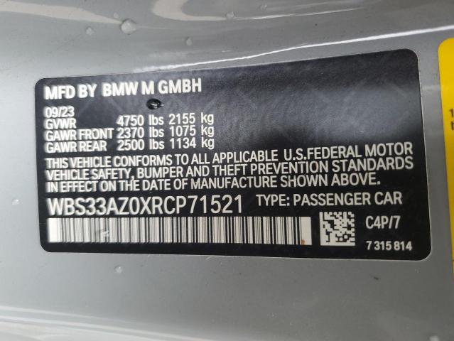 2024 BMW M4 COMPETI WBS33AZ0XRCP71521