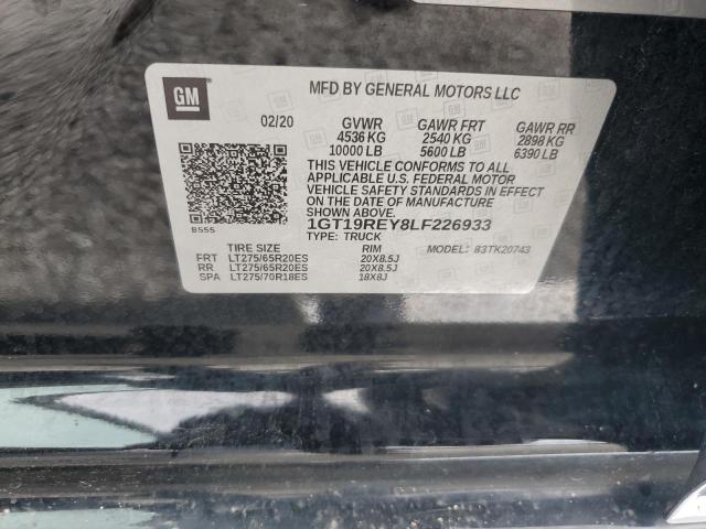 2020 GMC SIERRA K25 1GT19REY8LF226933