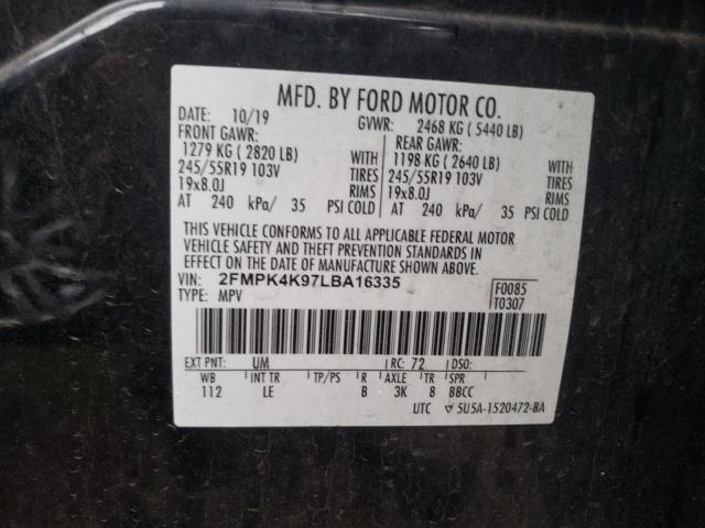 2020 FORD EDGE TITAN - 2FMPK4K97LBA16335
