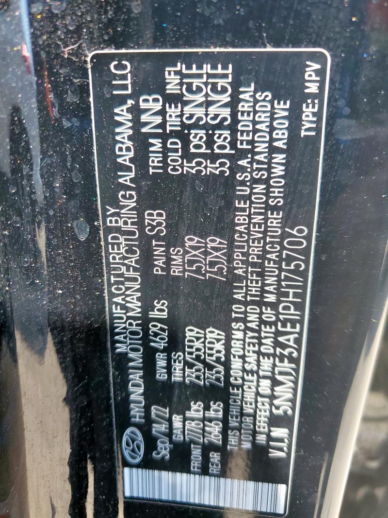2023 HYUNDAI TUCSON SEL 5NMJF3AE1PH175706