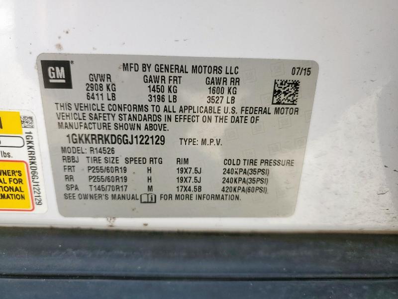 2016 GMC ACADIA SLT 1GKKRRKD6GJ122129