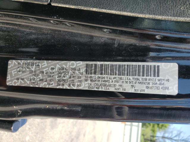 2019 JEEP WRANGLER U 1C4HJXDG6KW681197