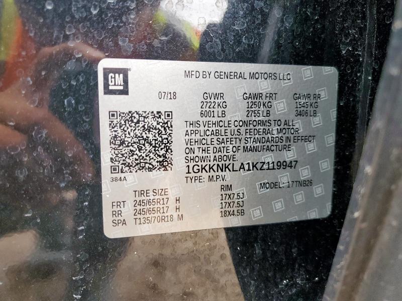 2019 GMC ACADIA SLE - 1GKKNKLA1KZ119947