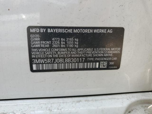 2020 BMW 330XI - 3MW5R7J08L8B30117