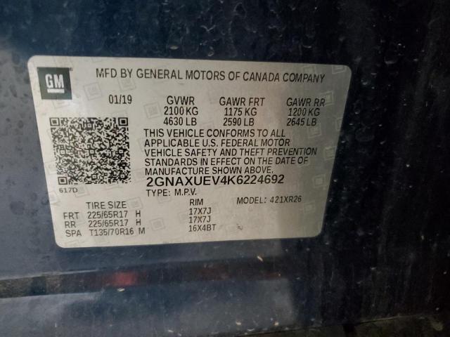 2019 CHEVROLET EQUINOX LT 2GNAXUEV4K6224692