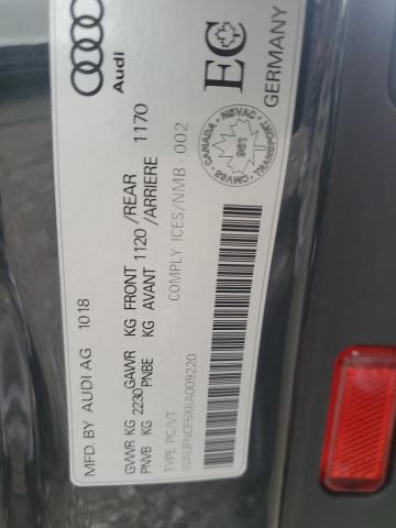 2019 AUDI A5 PRESTIG WAUFNCF5XKA009220