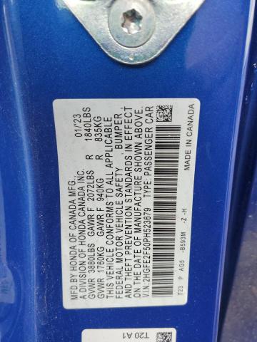 2023 HONDA CIVIC SPOR - 2HGFE2F50PH523679