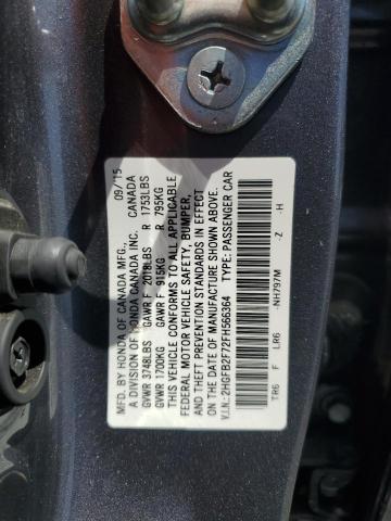 2015 HONDA CIVIC SE 2HGFB2F72FH566364