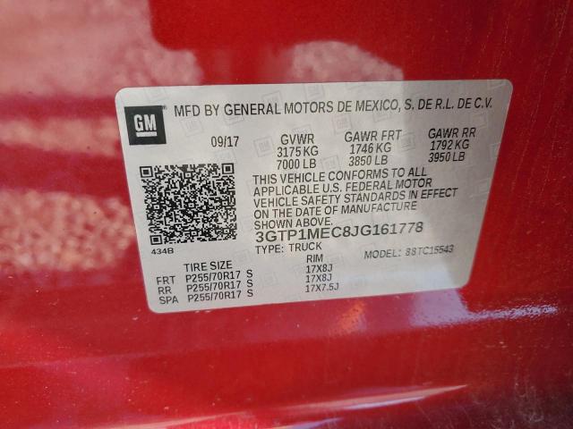 2018 GMC SIERRA 3GTP1MEC8JG161778
