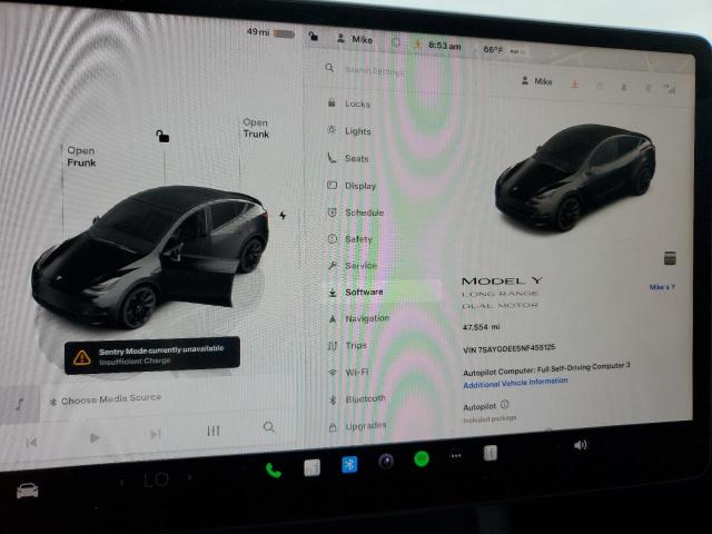 2022 TESLA MODEL Y 7SAYGDEE5NF455125
