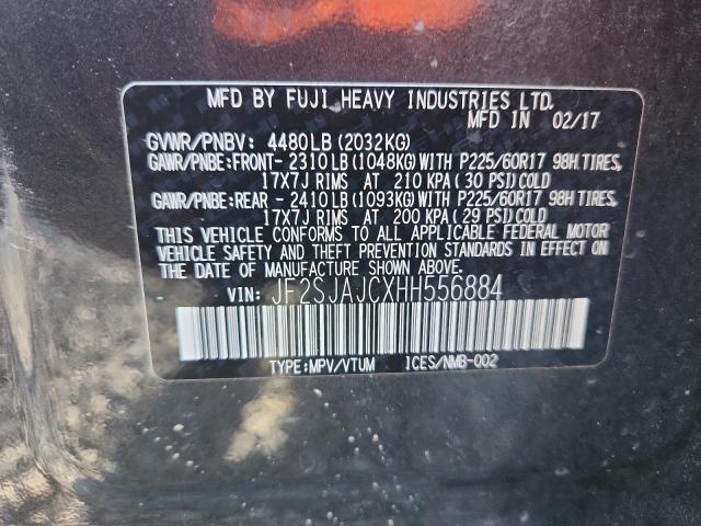 2017 SUBARU FORESTER 2 JF2SJAJCXHH556884