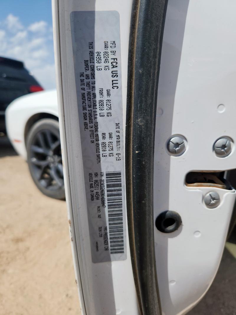 2019 DODGE CHALLENGER 2C3CDZAG9KH680047