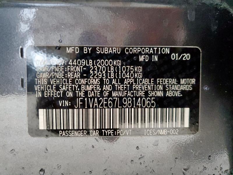 2020 SUBARU WRX STI JF1VA2E67L9814065