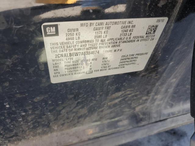 2CNALBEW7A6384674 2010 CHEVROLET EQUINOX