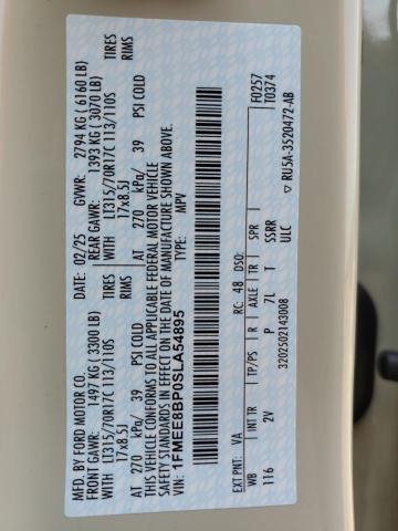 2025 FORD BRONCO OUT 1FMEE8BP0SLA54895