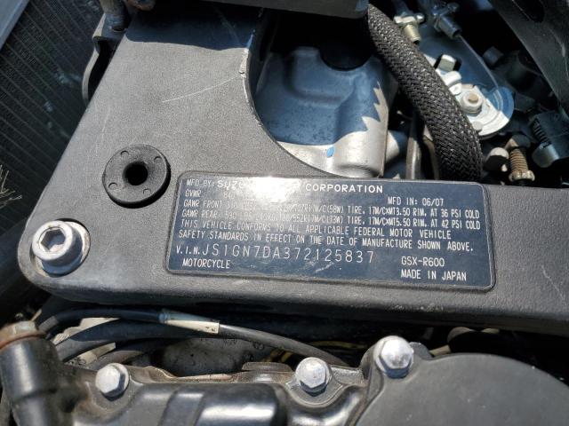 2007 SUZUKI GSX-R600 - JS1GN7DA372125837