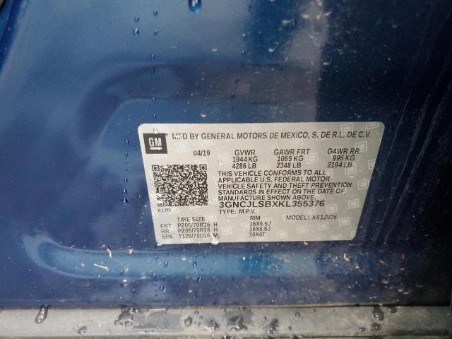 2019 CHEVROLET TRAX 1LT - 3GNCJLSBXKL355376