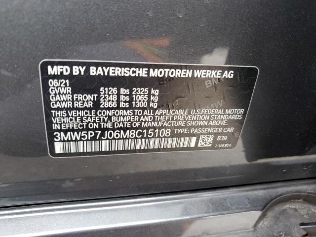 2021 BMW 330E 3MW5P7J06M8C15108