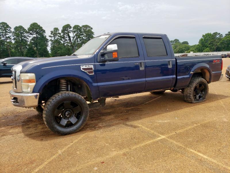 FORD F250 SUPER 2008 blue crew pic diesel 1FTSW21R58ED32756 photo #1