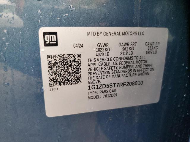 2024 CHEVROLET MALIBU LT - 1G1ZD5ST7RF208010