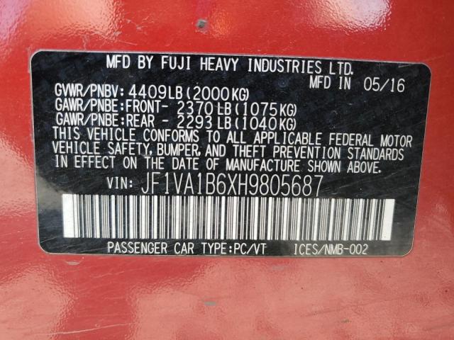 2017 SUBARU WRX JF1VA1B6XH9805687