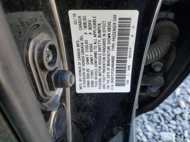 2018 HONDA CIVIC EX 2HGFC1F35JH644682
