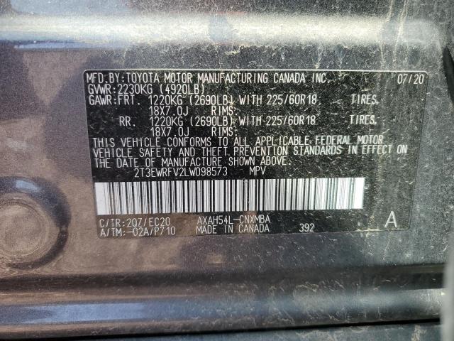 2020 TOYOTA RAV4 XSE 2T3EWRFV2LW098573