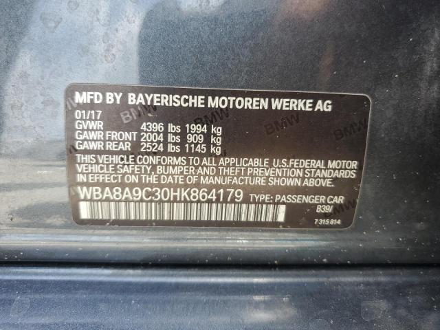 2017 BMW 320 I WBA8A9C30HK864179