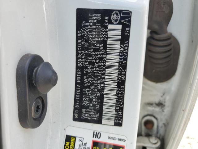 2016 TOYOTA COROLLA L - 2T1BURHE5GC579875