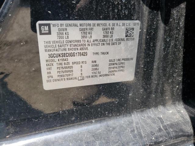 2016 CHEVROLET SILVERADO 3GCUKSEC6GG178429