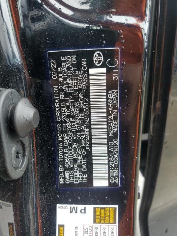 2022 TOYOTA COROLLA XS JTNC4MBE1N3165512