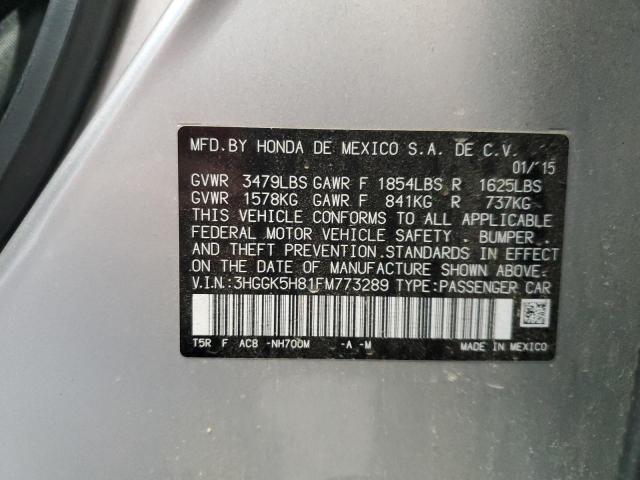 2015 HONDA FIT EX 3HGGK5H81FM773289