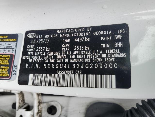 2018 KIA OPTIMA EX 5XXGU4L32JG209000